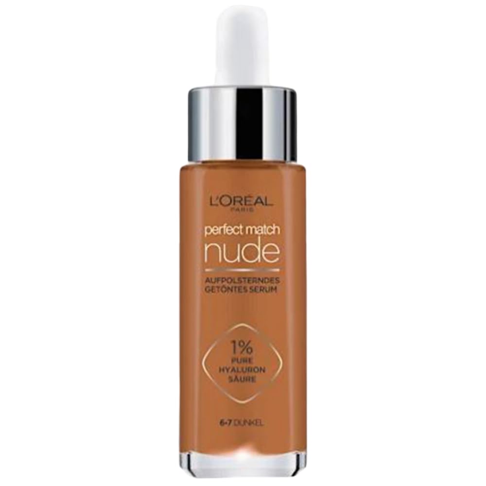 L'Oréal Paris Tinted Serum Nourishing Liquid Foundation with Hyaluronic Acid Perfect Match Tinted Serum No.6-7 Medium 1 x 30ml