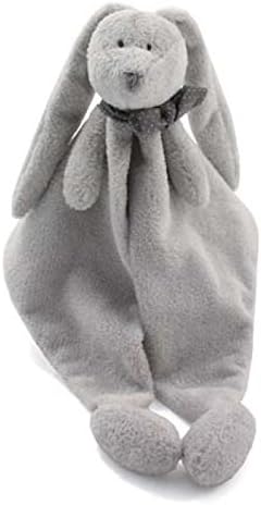 Dimpel NEELA Doudou, Cuddly Stuffed Bunny Security Blanket, in Grey