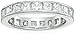 Platinum-Plated Sterling Silver Princess-Cut Swarovski Zirconia All-Around Band Ring