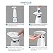 SVAVO Automatic Soap Dispenser Touchless, 12oz / 350ml Battery Operated Soap Dispensers with Adjustable Soap Volume Infrared Sensor Countertop Auto Soap Container for Home School Kitchen, White
