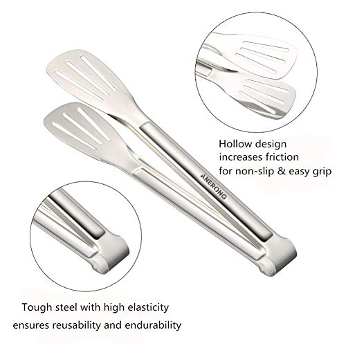 Kitchen Tongs Stainless Steel,12 Inch,Buffet Party Catering Serving Tongs Salad Tongs Cake Tongs Bread Tongs Barbecue Tongsï¼ˆ2 set ï¼‰