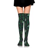 CHAOHUYIFANG Knee High Socks Christmas Cactus Long