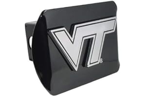 ELEKTROPLATE Virginia Tech Hokies Black with Chrome “VT” Emblem NCAA College Sports Metal Trailer Hitch Cover Fits 2 Inch Auto Car Truck Receiver