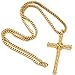 Sunflower Jewellery Huge Big Cross Necklace Stainless Steel Pendant Necklace for Men, Boy(18K Gold; 24 inches Chain)
