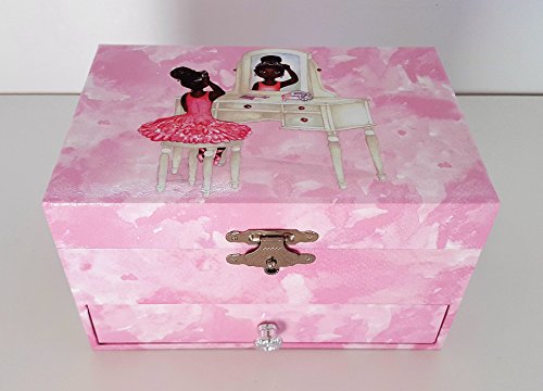 Nia Ballerina (Black Ballerina) Musical Jewelry Box