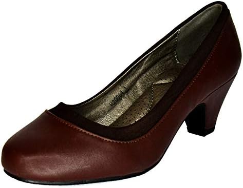 Ladies Low Kitten Heel Court Shoes Padded Insoles Casual Comfy Work Pumps Size 3-8