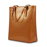 Kattee Genuine Cow Leather Simple Style Tote Shoulder Bag