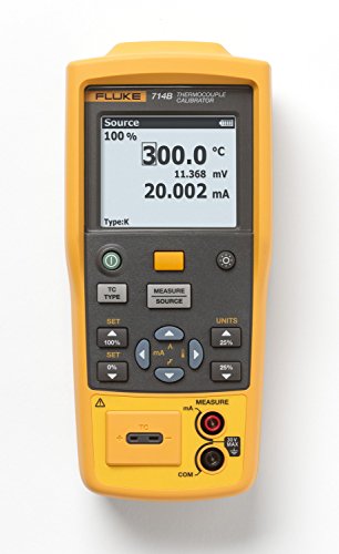 Fluke 714B Thermocouple Calibrator, Yellow/Brown/Black/Red