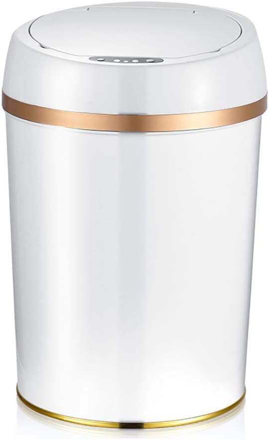 Trash Can 9l Creative Automatic Inductive Household Bathroom Living Room Bedroom Plastic With Cover Simple Intelligent Bagging Device Automatic Induction Open Cover