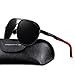 MERRY'S Men Classic Brand HD polarized Sunglasses Aluminum Driving Sun glasses S8611 (Black, 62)