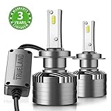 H7 LED Headlight Bulbs Conversion Kit A8 Series Upgraded Canbus Decoder Anti-Flickering Top CSP 10000LM 70W 6000K 300% Brighter H7 Low Beam/High Bulbs IP67 Silent Fans