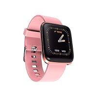 Bravetoshop Smart Watch Fitness Activity Heart Rate Tracker Blood Pressure Sports Smartwatch Calorie Monitor for Man Women Kids Pink