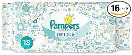 pampers sensitive wipes 18 pack
