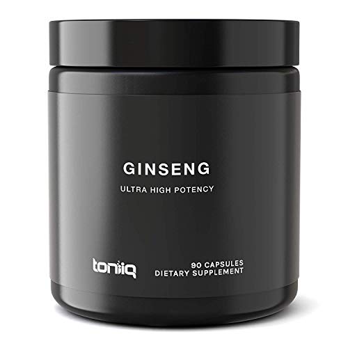 Ultra High Strength Panax Ginseng Capsules - 80% Ginsenosides - 750mg 20x Concentrated Extract (15,000 mg Raw Powder Equivalent) - The Strongest Red Korean Ginseng Pills Available - 90 Veggie Caps