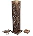 Govinda® Carved Wood Square Tower Incense Burner w/Slide-Out Ash Catcher - Flat Roof Top