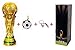 2018 FIFA World Cup Soccer Fans Souvenirs - World Cup Trophy Replica（14 Inch）& Keychain & Wallet
