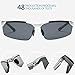 COSVER Men's Sports Style Polarized Sunglasses for Driving Cycling Running Fishing Golf Unbreakable - Metal Frame Al-Mg Glasses (2578-Silver, clear)