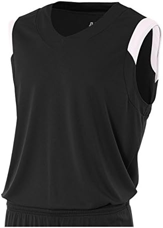 A4 Sportswear V-Neck 2-Color Custom or Blank YTH/Adult/Ladies Muscle Sleeveless Uniform Jersey