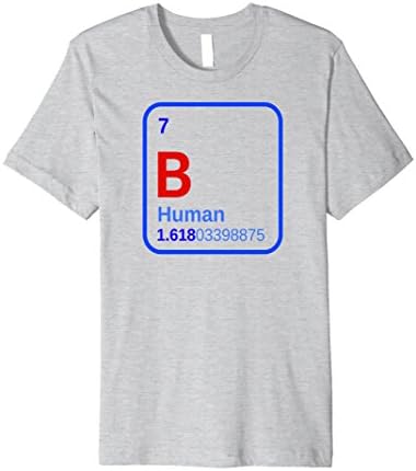 Mens B Human Periodic Table Science Brand T-Shirt Premium Wear Large Heather Grey