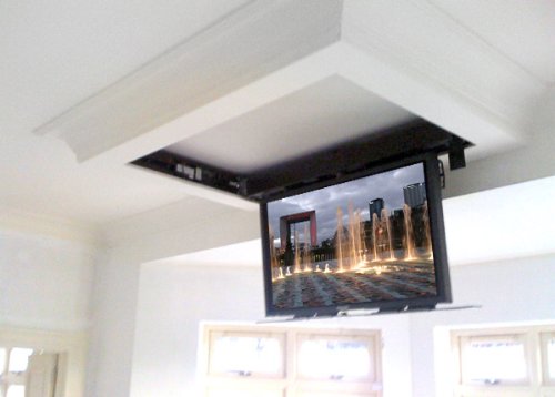 Flp 210 In Ceiling Flip Down Motorized Tv Mount For 32 50 Inch
