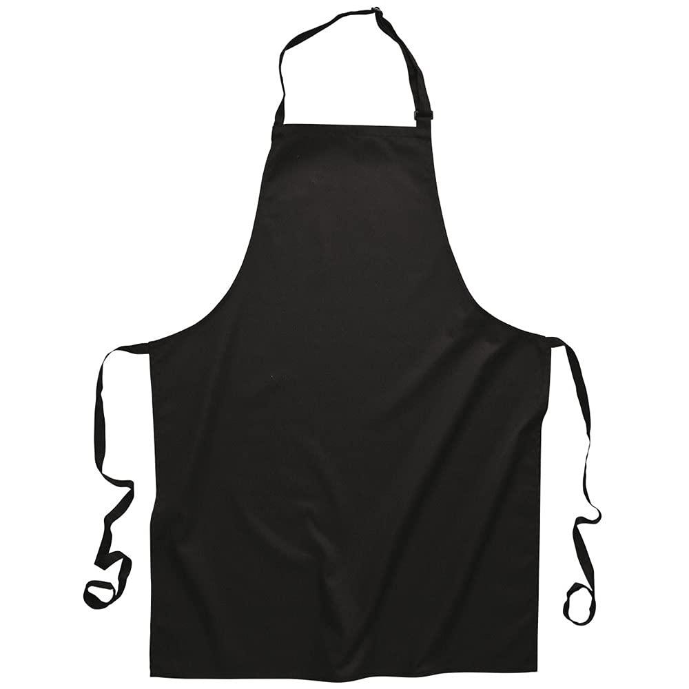 Portwest PolyCotton Bib Apron, Size: One Size, Colour: Black, S841BKR