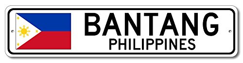 The Lizton Sign Shop Bantang, Philippines Aluminum Filipino, Pinoy Flag Sign, Philippines Custom Flag Sign - 9"x36"