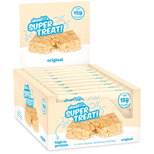 Cloud10 High Protein, Gluten Free, Dairy Free, Kosher, No Artificial Sweeteners, Peanut Free, Non-GMO, Marshmallow Crispy Treats, Original (Pack of 10) (Packaging may vary)