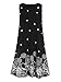 ROMWE Women's Summer Sundress Floral Printed Sleeveless Casual A Line Dress Black M