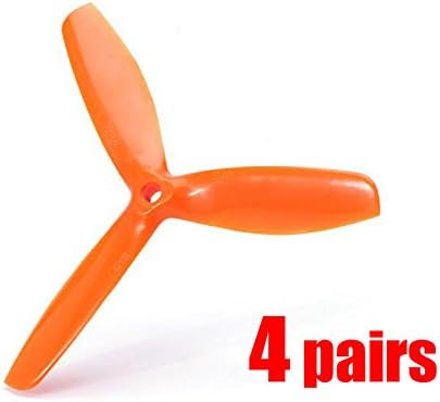 AvatarRC Geniune Dys Bullnose 5050-3BN (5x5x3BN) Tri Blade Orange Propellers for 250 Size Quadcopters, Drones, and Multi-rotors - Perfect for 210mm to 300mm frames