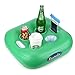 FEEBRIA Inflatable Floating Drink Holder with 4 Holes Large Capacity,Drink Float for Pool Party Beach (Green)