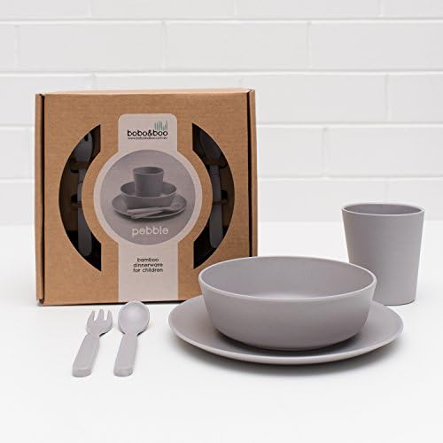 BoBo and Boo Bamboo 5 Piece Dinner Set - Pebble Grey (Pebble Grey)