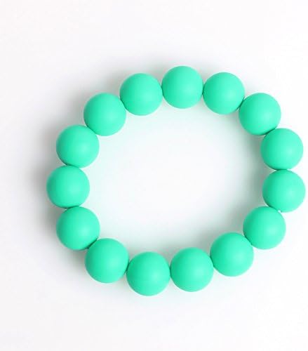 Teether Baby Ring Bracelet BPA Free Grade Silicone Gift for Mom Stretchable Infant Wwin Chew Beads Teething Toy