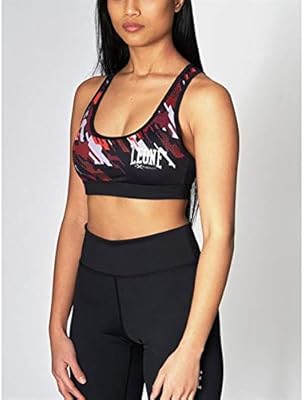 LEONE - Top Deportivo para Mujer 1947 Neo Camo Red ABX59 Boxeo MMA ...