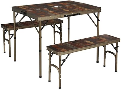 Amazon クイックキャンプ アウトドア 折りたたみテーブルセット 4人用 収納袋付き ヴィンテージライン Qc Pt90vb クイック キャンプ テーブル チェアセット