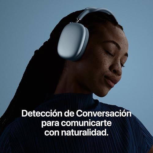 AirPods MAX 2. Auriculares inalámbricos Over-Ear, cancelación Activa de Ruido, Audio adaptativo, Audio Espacial Personalizado, Traducción en Tiempo Real - Azul