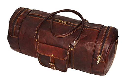 men leather duffel