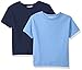 Clementine Apparel 2 Pack Toddler Unisex Boy Girl Short Sleeve Soft Crew 100% Cotton T Shirt Undershirt Tees Assorted Colors (3301)