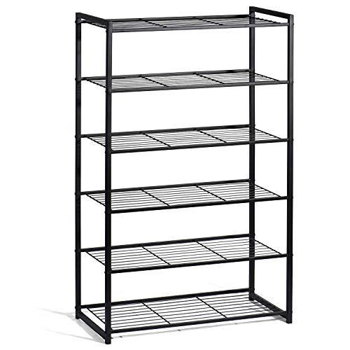 Titan Mall Shoe Rack 6 Tiers Shoe Organizer Free Standing Shoe Rack Metal Shoe Rack 25 Inch Wide Shoe Tower Shelf Storage - Thumbnail 7