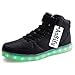 AoSiFu 7 Colors Women Men Boy Girl High Top LED light Shoes Flashing Sneakers