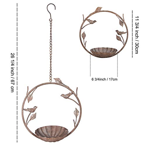 Tenforie Bird Feeder Hanging Tray, Seed Tray for Bird Feeders/Bird Bath, Attractive & Long Lasting, Outdoor Garden Backyard Decorative Great for Attracting Pet Hummingbird Feeder