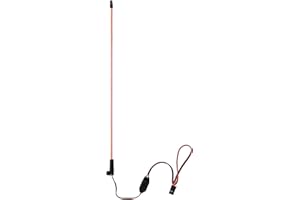 ZRRC LED RC Antenna, Cuttable Flexible RC Antenna Tube with LED Strip Lights for RC Cars & Boats, Easy Plug-and-Play Illuminated RC Glow Antenna for Night Racing & Aesthetics (Flame Red)