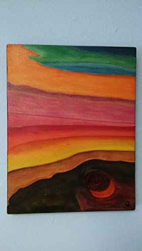 Original Art - Wood Grain Abstract - Original Watercolor Painting on Wood, 8x10