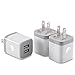 USB Wall Charger, Power Adapter STELECH 3-Pack (2.1Amp) Dual Port USB Charger Plug Box for iPhone X, 8, 8 Plus, 7, 7 Plus, 6, 6 Plus, 6S, 5S, iPad, iPod (White)