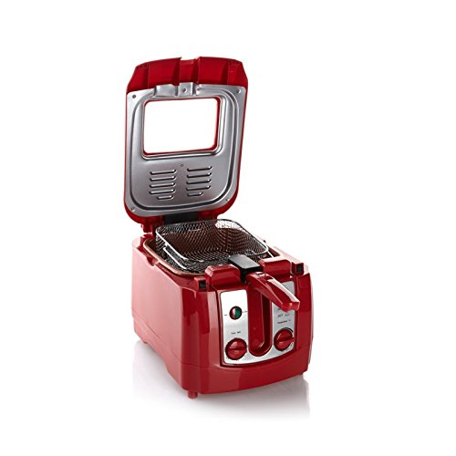 Click Here to See More Images Simply Ming 1500-Watt Fast Fryer with Power of Ceramic Nonstick Red