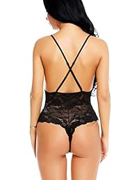 ADOME Lencería para mujer Santa Claus rojo navidad, picardías, pijamas de encaje.