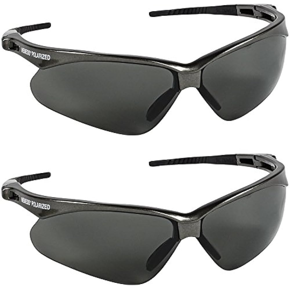 Jackson Safety V30 Nemesis Polarized Glasses (2, Gun Metal Frame With