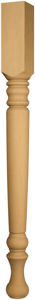 table pedestals in Knotty Pine - Dimensions: 34 1/2 x 3 inches