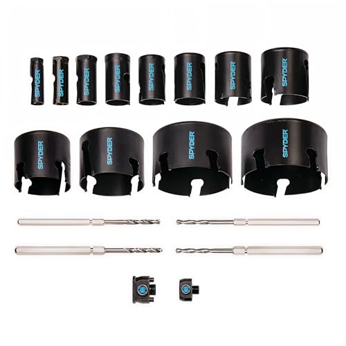 Spyder 18-Piece Tungsten Carbide Tipped Hole Saw Kit, 12 Hole Saws, 2 photo 11