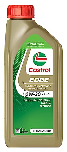 Castrol EDGE 0W-20 LL IV 1L, Advanced Fully Synthetic Engine Oil, Meets ACEA C5/C6 & API SQ Specifications, 1L