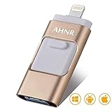 AHNR USB Flash Drives for iPhone 128GB [3-in-1] OTG Jump Drive
